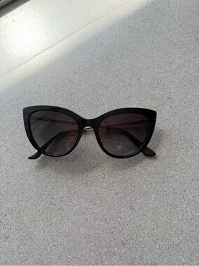 Dolce & Gabbana Black Cat-Eye Sunglasses with Dark Lenses